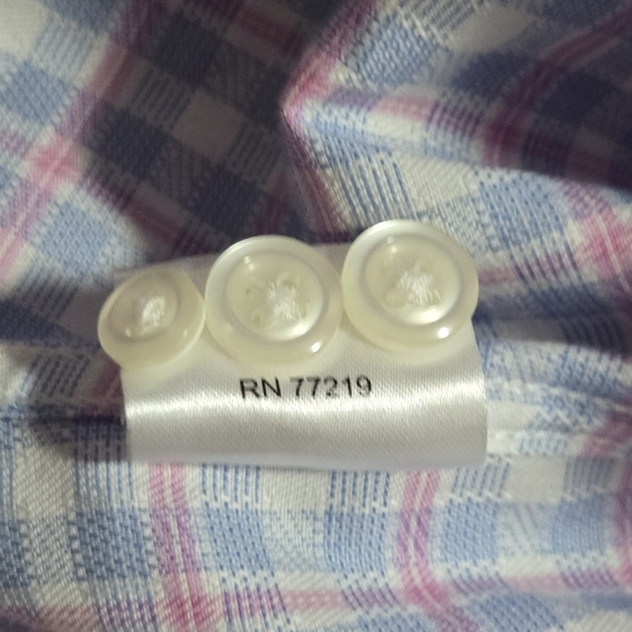 Pronto UOMO Men's Cotton Non Iron Slim Fit Plaid Button Down Shirt Size 18 32/33 - Picture 8 of 8